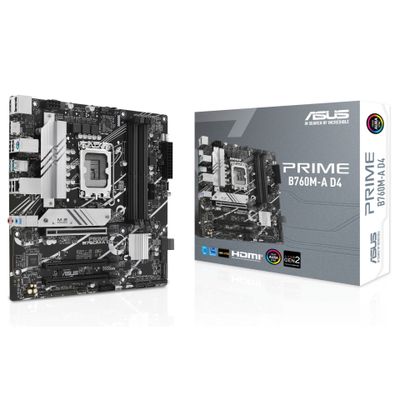 ASUS Mainboard PRIME B760M-A D4 - Micro-ATX - Sockel Intel 1700 - Intel B760_thumb