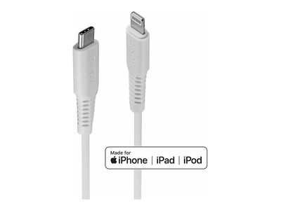 Cable Lindy USB C an Lightning Kabel weiß 0,5m_4