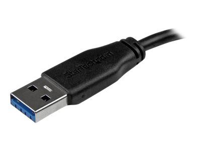 StarTech.com 3m schlankes SuperSpeed USB 3.0 A auf Micro B Kabel - St/St - USB 3.0 Anschlusskabel - Schwarz - USB-Kabel - 3 m_3