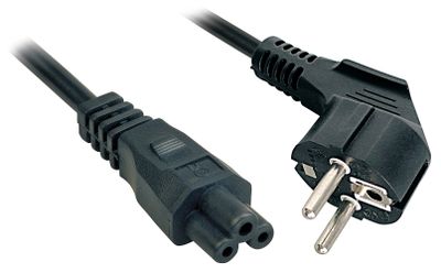 Lindy 5m, CEE 7/7 - IEC 320 C5 Schwarz CEE7/7 C5-Koppler_thumb