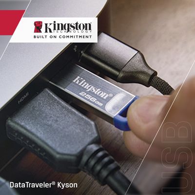 Kingston USB flash drive DataTraveler Kyson G2 - USB 3.2 Gen 1 - 256 GB - silver/blue_5