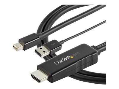 StarTech.com 6ft (2m) HDMI to Mini DisplayPort Cable 4K 30Hz - Active HDMI to mDP Adapter Cable with Audio - USB Powered - Video Converter - Video- / Audiokabel - DisplayPort / HDMI - 2 m_1