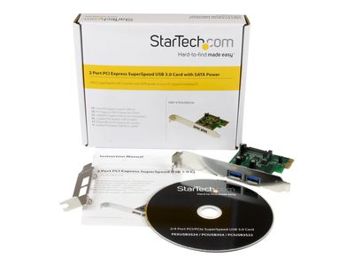 StarTech.com 2 Port PCI Express SuperSpeed USB 3.0 Schnittstellenkarte mit UASP - SATA Strom - 2-fach USB 3 PCIe Karte mit SATA Anschluss - USB-Adapter_2