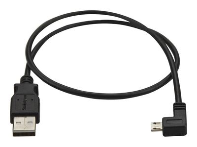 StarTech.com Left Angle Micro USB Cable - 1 ft / 0.5m - 90 degree - USB Cord - USB Charger Cable - USB to Micro USB Cable (USBAUB50CMLA) - USB cable - 50 cm_1