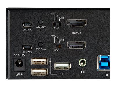StarTech.com 2-Port Dual Monitor HDMI KVM-Switch - 4K 60Hz UHD HDR - Desktop 4K HDMI 2.0 KVM-Switch mit 2-Port USB 3.0 Hub (5 Gbit/s) und 4x USB 2.0 HID, Audio - Hotkey-Switching - TAA (SV231DHU34K6) - KVM-/Audio-Switch - 2 Anschlüsse - TAA-konform_6