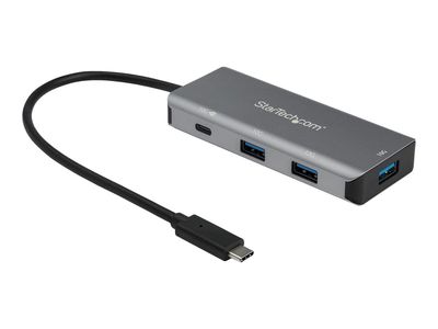 StarTech.com 4 Port USB C Hub (10Gbps) to 3x USB-A & 1x USB-C, 100W Power Delivery Passthrough Charging, Compact/Portable USB 3.1 Gen 2/USB 3.2 Gen 2 Type C Laptop Adapter, Works w/ TB3 - Windows/macOS/Linux - hub - 4 ports_3