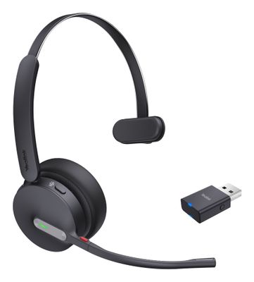 Yealink WH64 Hybrid Mono Teams Kopfhörer Kabellos Kopfband Büro/Callcenter Mikro-USB Bluetooth Schwarz_2