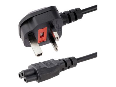 StarTech.com 2m Laptop Power Cord 3 Slot for UK BS1363 to C5 Clover Leaf - power cable - 2 m_2