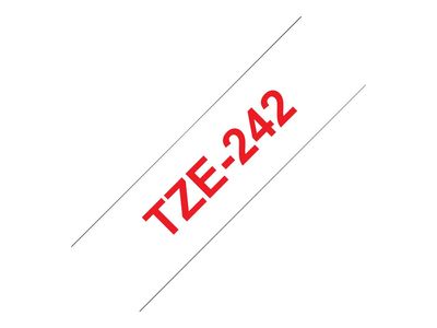 Brother TZE242 - 18 mm - Rot auf Weiß_thumb