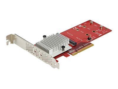 StarTech.com Dual M.2 PCIe SSD Adapter Karte - x8 / x16 Dual NVMe oder AHCI M.2 SSD zu PCI Express 3.0 - M.2 NGFF PCIe (M-Key) kompatibel - Unterstützt 2242, 2260, 2280 - JBOD - Mac & PC (PEX8M2E2) - Schnittstellenadapter - M.2 Card - PCIe 3.0 x8 - TAA-ko_3