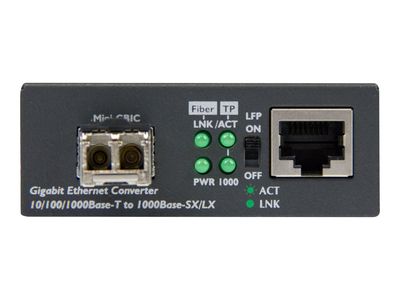 StarTech.com Gigabit Ethernet Glasfaser Medienkonverter - 850nm MM LC - 500m - Mit MM SFP Transceiver - Für 10/100/1000 Netzwerke - Medienkonverter - 10Mb LAN, 100Mb LAN, 1GbE_4