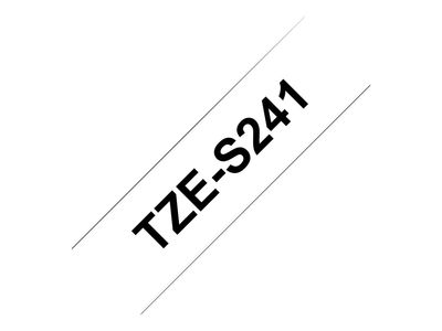 Brother TZeS241 - 18 mm - Schwarz auf Weiß_thumb