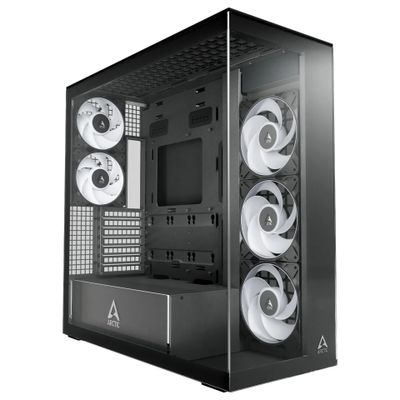 Case Arctic Xtender Vert.GPU Black Clear Glass_thumb