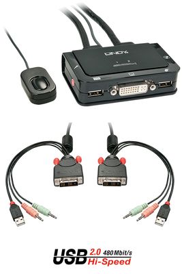 Lindy 42341 Tastatur/Video/Maus (KVM)-Switch Schwarz_thumb