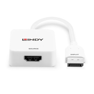 Lindy 38303 Videokabel-Adapter 0,095 m HDMI Typ A (Standard) DisplayPort Weiß_3