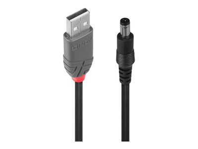 Cable Lindy USB 2.0 Typ A to DC 5.5mm 1,5m Black_thumb