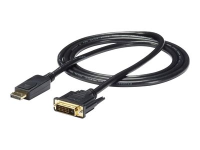 StarTech.com DisplayPort to DVI Cable - 6ft / 2m - 1920 x 1200 - M/M – DP to DVI Adapter Cable – Passive DisplayPort Monitor Cable (DP2DVI2MM6) - video adapter cable - DVI-D to DisplayPort - 1.8 m_thumb