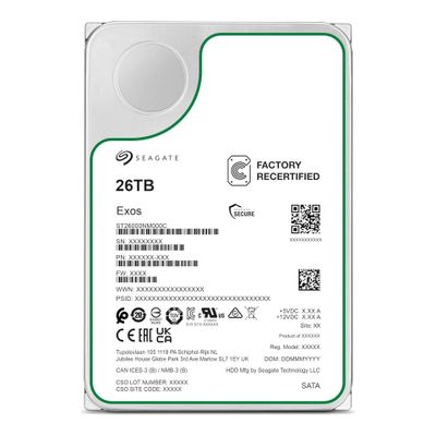 Seagate HDD Exos - 26 TB - 3.5" - SATA 6 GB/s - OEM RECERTIFIED_1