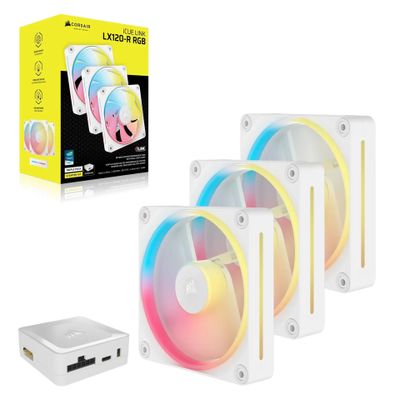 CORSAIR iCUE Link LX120-R RGB Starter Kit - Gehäuselüfter - Reverse-Lüfterblätter_2