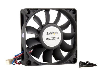 StarTech.com 70mm Gehäuselüfter - Lüfter 7cm für PC Gehäuse mit 3-pin Molex Stecker (70mmx70mmx15mm) Gehäuselüfter_2