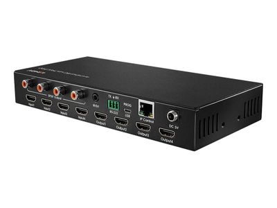 Lindy 4x4 HDMI 2.0 18G Matrix Switch Pro - Video/Audio-Schalter - an Rack montierbar_2