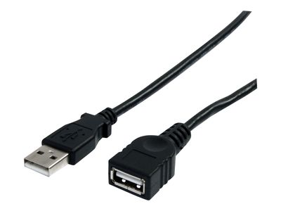 StarTech.com 6 ft Black USB 2.0 Extension Cable A to A - M/F - USB extension cable - USB (M) to USB (F) - USB 2.0 - 6 ft - black - USBEXTAA6BK - USB extension cable - USB to USB - 1.8 m_thumb