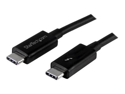 StarTech.com 20Gbps Thunderbolt 3 Cable - 3.3ft/1m - Black - 4k 60Hz - Certified TB3 USB-C to USB-C Charger Cord w/ 100W Power Delivery (TBLT3MM1M) - Thunderbolt cable - 1 m_thumb