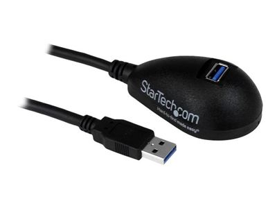 StarTech.com 5ft SuperSpeed USB 3.0 Extension Cable for Desktop - STP - USB-A Male to USB-A Female Cable for Computer - Black (USB3SEXT5DKB) - USB extension cable - USB Type A to USB Type A - 1.5 m_thumb