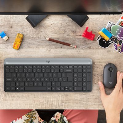 Logitech Tastatur- und Maus-Set Slim Wireless Combo MK470 - US Layout - Graphit_2