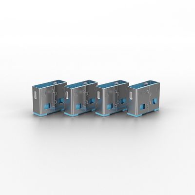 Lindy 40452 Schnittstellenblockierung Schnittstellenblockierung + Schlüssel USB Typ-A Blau Acrylnitril-Butadien-Styrol (ABS) 5 Stück(e)_2