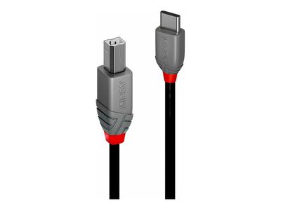 Cable Lindy USB 2.0 Typ C an B  Anthra Line 2m_2