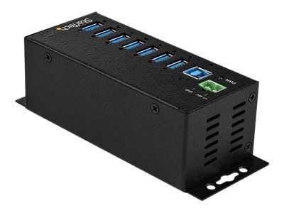 StarTech.com HB30A7AME USB 3.0 Hub (7-Port, Din-Rail,  Industrielle Anwendung, externes Netzteil, Uberspannungsschutz, ESD, 350 W, 15 kV) - Hub - 7 Anschlüsse - TAA-konform_4