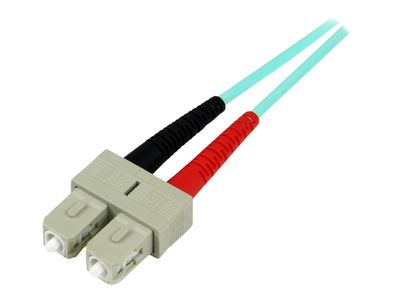 StarTech.com 2m Fiber Optic Cable - 10 Gb Aqua - Multimode Duplex 50/125 - LSZH - LC/SC - OM3 - LC to SC Fiber Patch Cable (A50FBLCSC2) - patch cable - 2 m - aqua_2