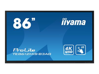 iiyama ProLite TE8612MIS-B3AG 218 cm (86") Klasse (217.4 cm (85.6") sichtbar) LCD-Display mit LED-Hintergrundbeleuchtung - 4K - für Digital Signage / interaktive Kommunikation_thumb