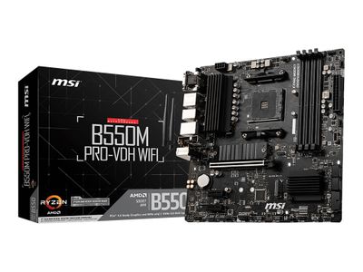 MSI B550M PRO-VDH WIFI - Motherboard - micro ATX - Socket AM4 - AMD B550_1