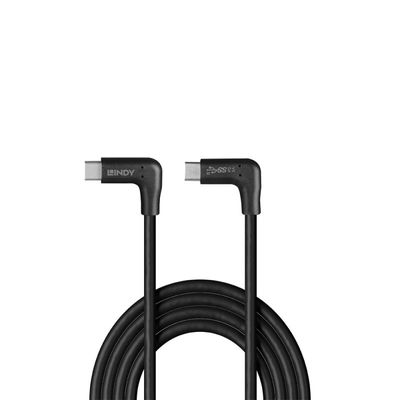 Lindy 32022 USB Kabel USB 3.2 Gen 2 (3.1 Gen 2) 0,5 m USB C 10 Gbit/s 60 W Schwarz_thumb