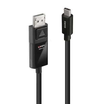Lindy 43343 Videokabel-Adapter 3 m USB Typ-C DisplayPort Schwarz_thumb