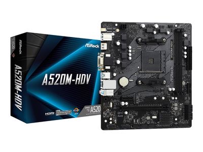 ASRock Mainboard A520M-HDV - Micro ATX - Socket AM4 - AMD A520_thumb