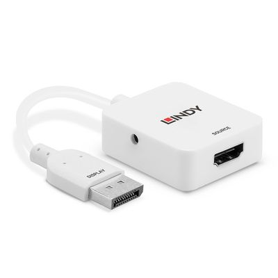 Lindy 38303 Videokabel-Adapter 0,095 m HDMI Typ A (Standard) DisplayPort Weiß_5