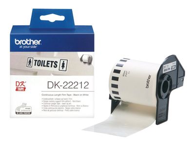 Brother Continuous Labels P-Touch DK-22212 - 62 mm x 15.24 m - Black on White_2