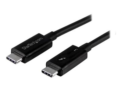 StarTech.com 40Gbps Thunderbolt 3 Cable - 1.6ft/0.5m - Black - 5k 60Hz/4k 60Hz - Certified TB3 USB-C Charger Cord w/ 100W Power Delivery (TBLT34MM50CM) - Thunderbolt cable - 50 cm_3