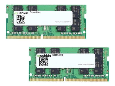 Mushkin Essentials - DDR4 - Kit - 64 GB: 2 x 32 GB - SO DIMM 260-PIN - 3200 MHz / PC4-25600 - ungepuffert_thumb