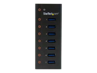 StarTech.com 7 Port USB 3.0 Hub (5 Gbps) - Metal Enclosure - Desktop or Wall Mountable - Rugged & industrial Powered USB Expander and Splitter Hub (ST7300U3M) - hub - 7 ports_2