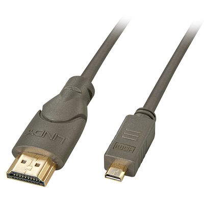 Lindy 41350 HDMI-Kabel 0,5 m HDMI Typ A (Standard) HDMI Typ D (Mikrofon) Schwarz_thumb