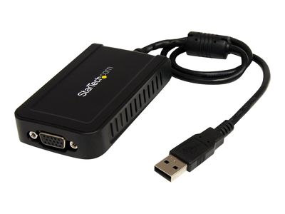 StarTech.com USB VGA Adapter - 1920x1200 - Multi Display Adapter Kabel - Externe Monitor Grafikkarte - 1080p - USB 2.0 - externer Videoadapter - 32 MB - Grau_1