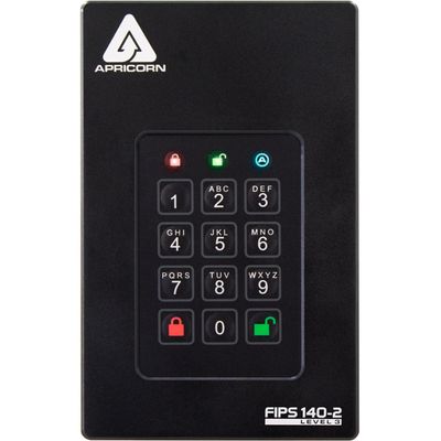 Apricorn Aegis Fortress L3 Hard Drive - 4 TB - USB 3.1 - Black_5