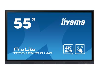iiyama ProLite TE5512MIS-B1AG 140 cm (55") Klasse (138.8 cm (54.6") sichtbar) LCD-Display mit LED-Hintergrundbeleuchtung - 4K - für Digital Signage / interaktive Kommunikation_1
