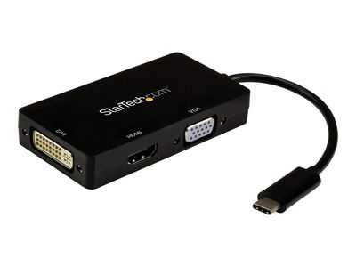 StarTech.com 4K USB C to HDMI, VGA & DVI Multi Port Video Display Adapter for Mac / Windows Laptop & Monitor (CDPVGDVHDBP) - external video adapter_3