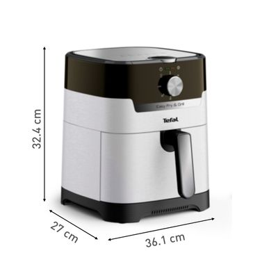 Tefal Easy Fry & Grill EY501A Einzelbild 4,2 l Eigenständig 1550 W Heißluftfritteuse Schwarz, Edelstahl_10