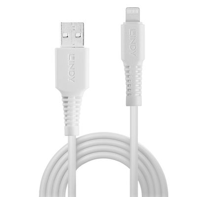 cable: Lindy Lightning plug - Lightning / USB Typ A - 1m - white_2